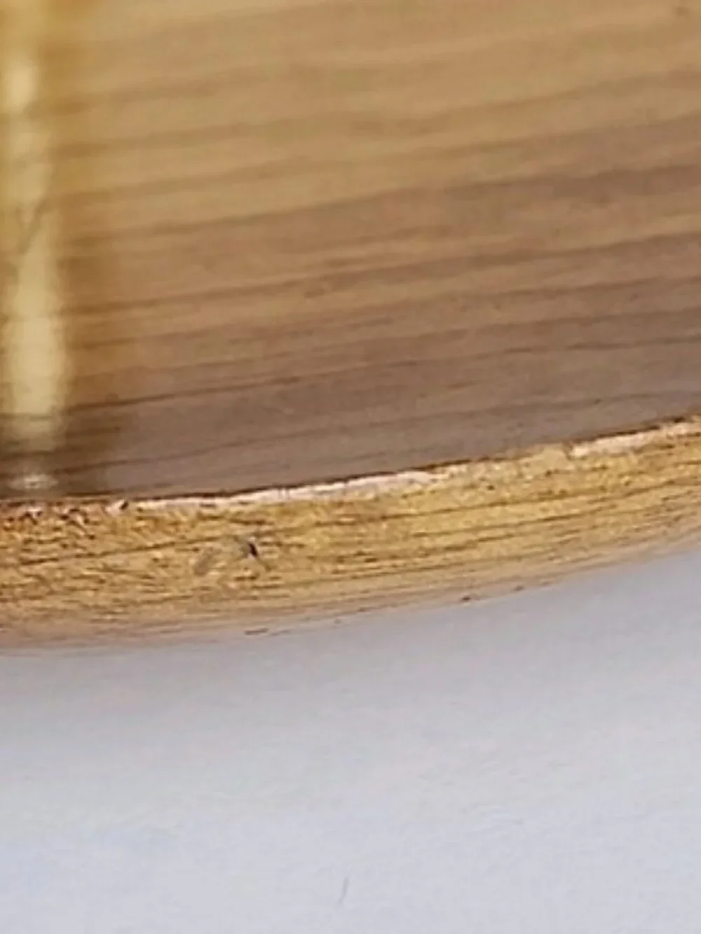 Oregon Made in USA Myrtlewood Gold Metal Handle Wooden Server Dish Brown Vintage